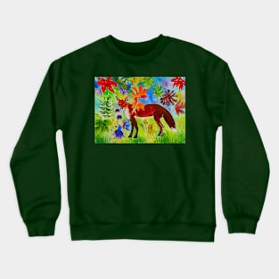 Fox and fairies Crewneck Sweatshirt